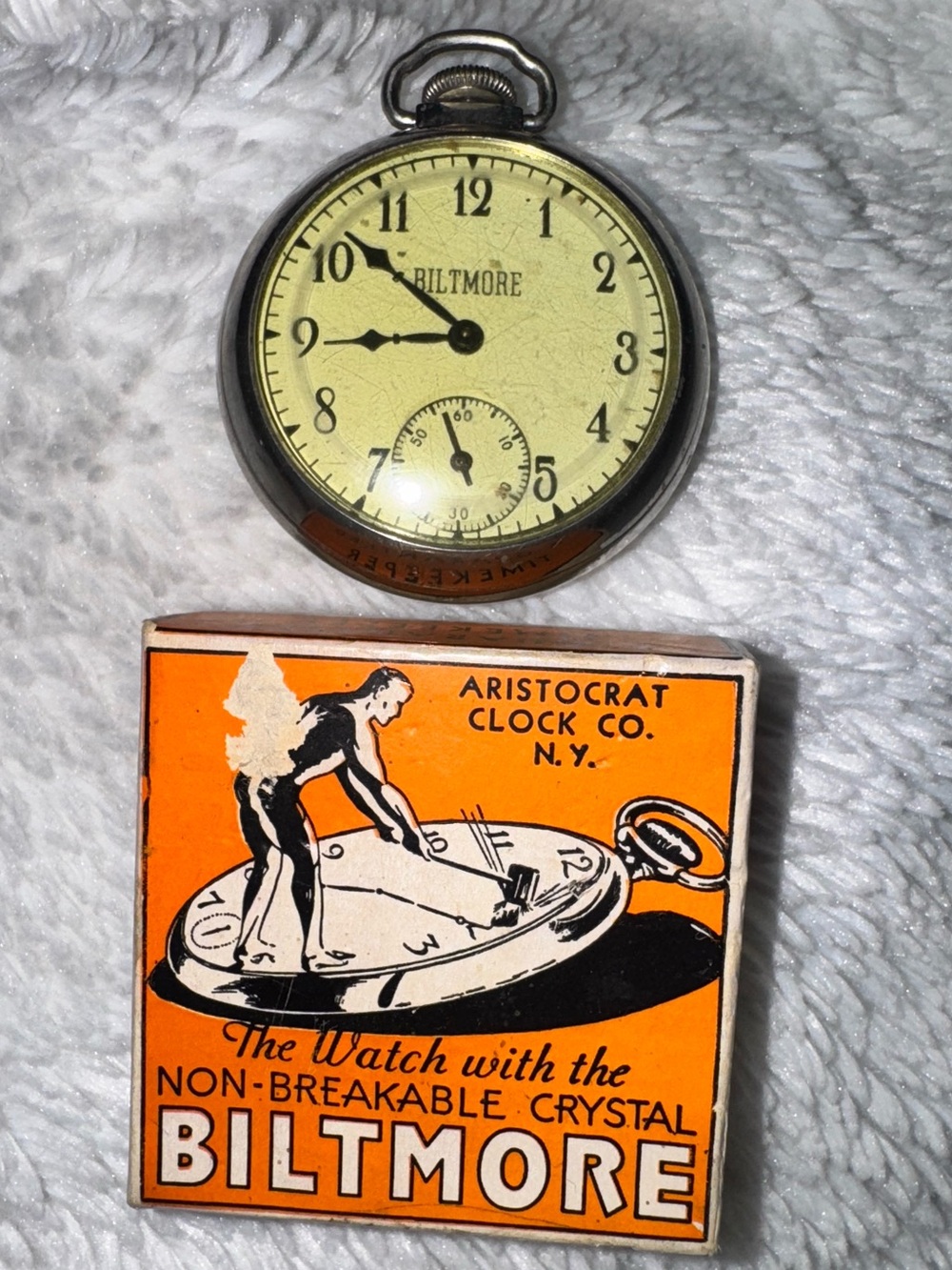 Vintage Biltmore Pocket Watch with Original Box
